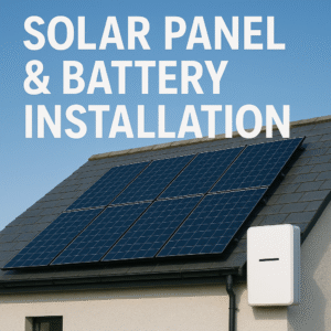 solar panel and battery